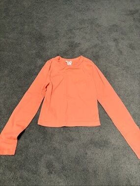 Happily Grey Long-Sleeve Crew Neck Top - Coral